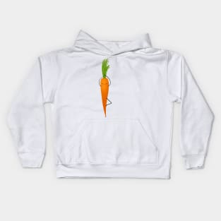 Carrot tree pose Kids Hoodie